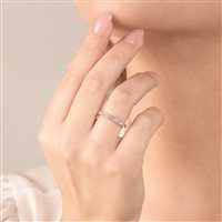 Collana Mirco Visconti Donna RIVIERE A 4 PUNTE in Oro bianco Diamante 0.19 Ct HP1/EI20 - HP1/EI20